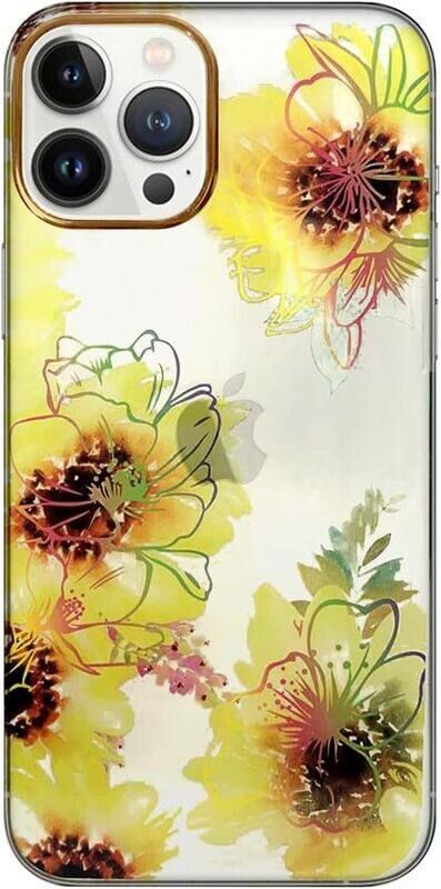 

Margoun Joway For iPhone 12 Pro Max Floral Clear Case Ultra Slim Shockproof Flower Print Transparent Cover (iphone 12 Pro max (Design 3))