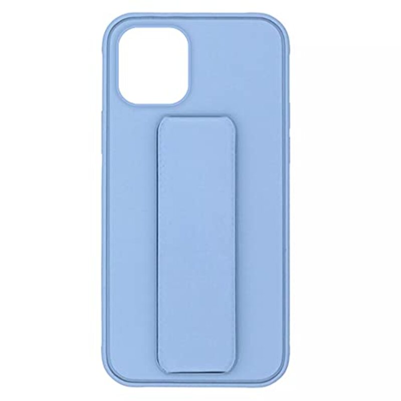 Margoun Apple iPhone 12 Pro Multi-Function Shockproof Protective Two-In-One Finger Grip Holder Mobile Phone Case Cover, Light Blue