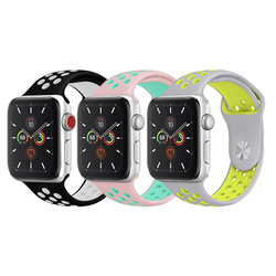 CATANES 3 Pack For Apple Watch 49mm 45mm 44mm 42mm Silicone Sport Band Nike Strap Compatible With iWatch Series Ultra/8/7/SE/6/5/4/3/2/1-N12