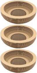 MARGOUN 3 Pack For Cat Scratcher Lounge Cardboard Scratch Pad, Large Cat Scratcher Bowl For Grinding Claws Body Massage Rest Scratch (3 Pack)