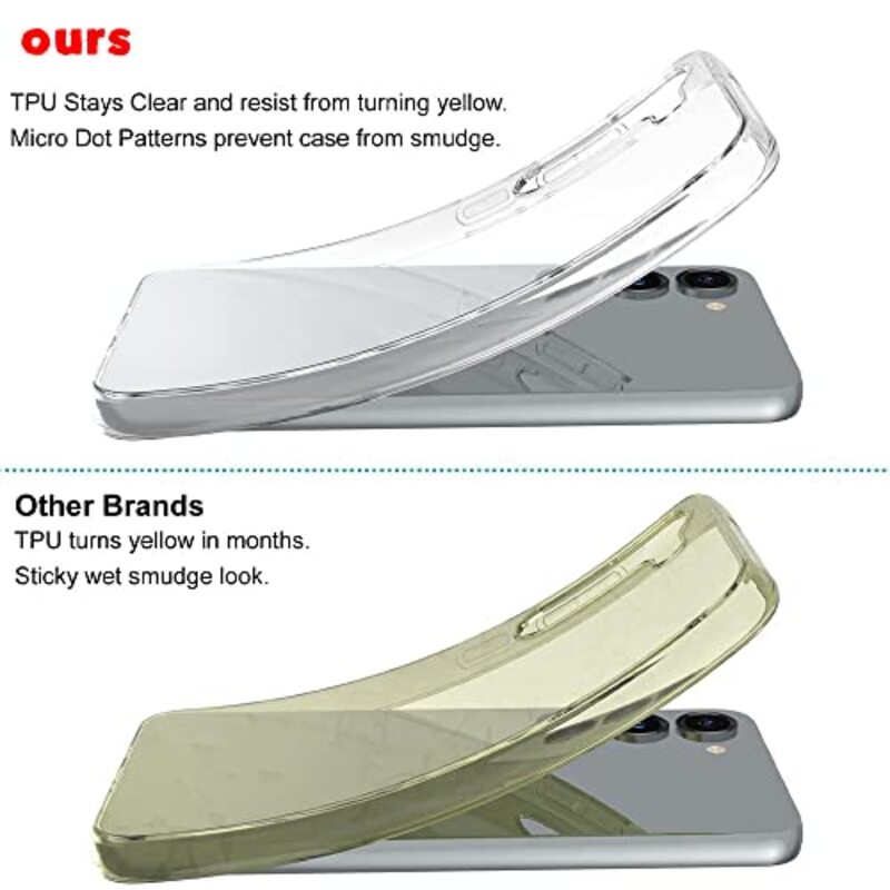 Margoun Samsung Galaxy S23 Plus Soft TPU Mobile Phone Back Case Cover, Clear