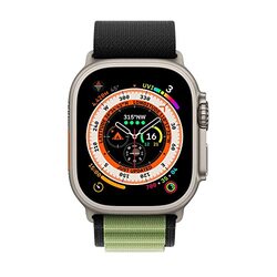 Margoun Nylon Alpine Sport Loop Watch Band for Apple iWatch Series 8/Ultra/7/SE/6/5/4/3/2/1 49mm/45mm/44mm/42mm, Green