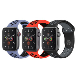 CATANES 3 Pack For Apple Watch 49mm 45mm 44mm 42mm Silicone Sport Band Nike Strap Compatible With iWatch Series Ultra/8/7/SE/6/5/4/3/2/1-N19