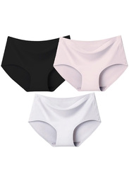 Margoun 3 Packs Women's XXL Size Underwear Silk Women Lingerie Seamless Women High Rise Underwear Multicolour/Size(in): XXL (Waist 26'') - MGU01