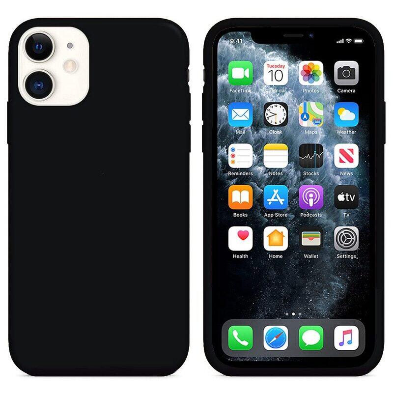 

Margoun Apple iPhone 12 Pro Silky & Soft Touch Premium Silicone Full-Body Protective Bumper Mobile Phone Case Cover, Black