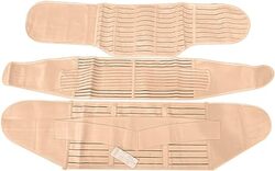 MARGOUN For Postpartum Belly Band 3 in 1 Recovery Belt for Post Pregnancy Post C-Section Support Shapewear After Giving Birth Women Stomach Waist Pelvis Belt-Sand Pink Large