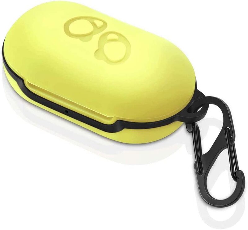 Margoun Silicone Protective Case Cover with Carabiner for Samsung Galaxy Buds Plus Case 2020/ Galaxy Buds Case 2019, Yellow