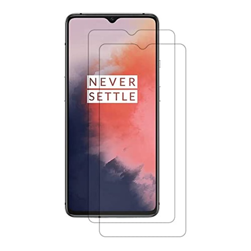 Margoun OnePlus 7t Tempered Glass 9H Hardness HD Bubble Free 3D Touch Screen Protector, 2 Pieces, Clear