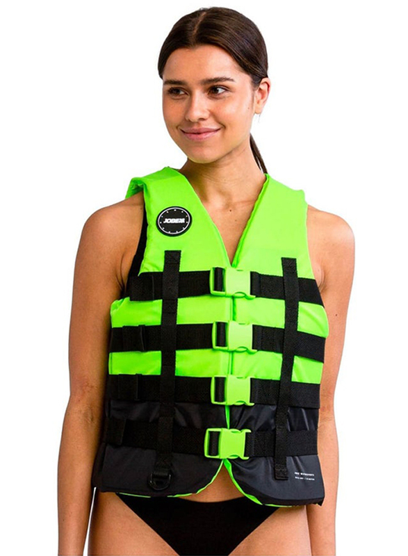 Jobe Sports International 4 Buckle Life Vest, Small, Lime/Black