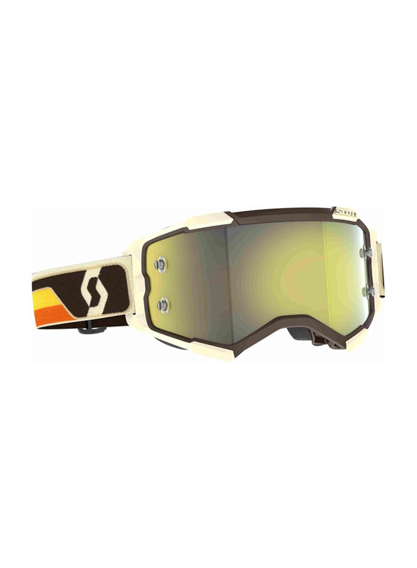 

Scott Fury Yellow Chrome Works Goggle, Deep Brown/Beige