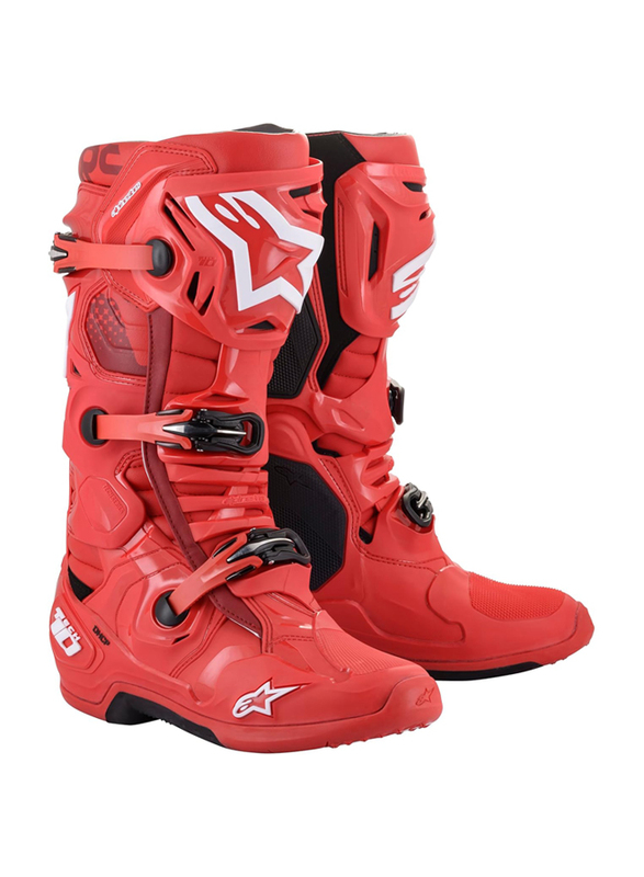 Alpinestars Tech 10 Boots, Size 10, Red, 2010020-30-10