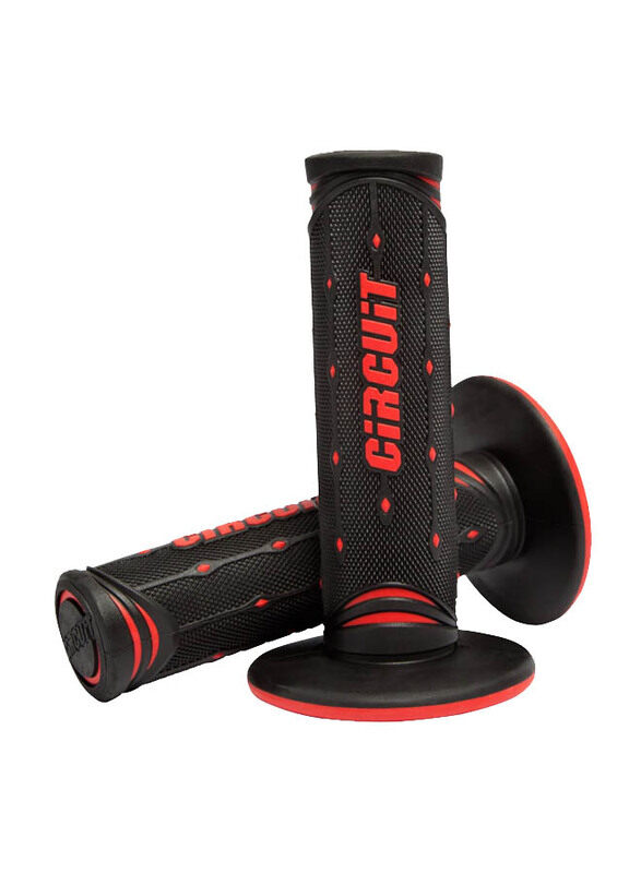 

Circuit Equipment Jupiter Motorcycling Grips, 1 Pair, Black/Red