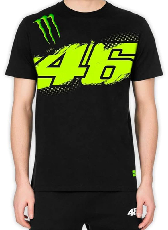 Valentino Rossi VR 46 Monster T-Shirt for Men, XXL, Black