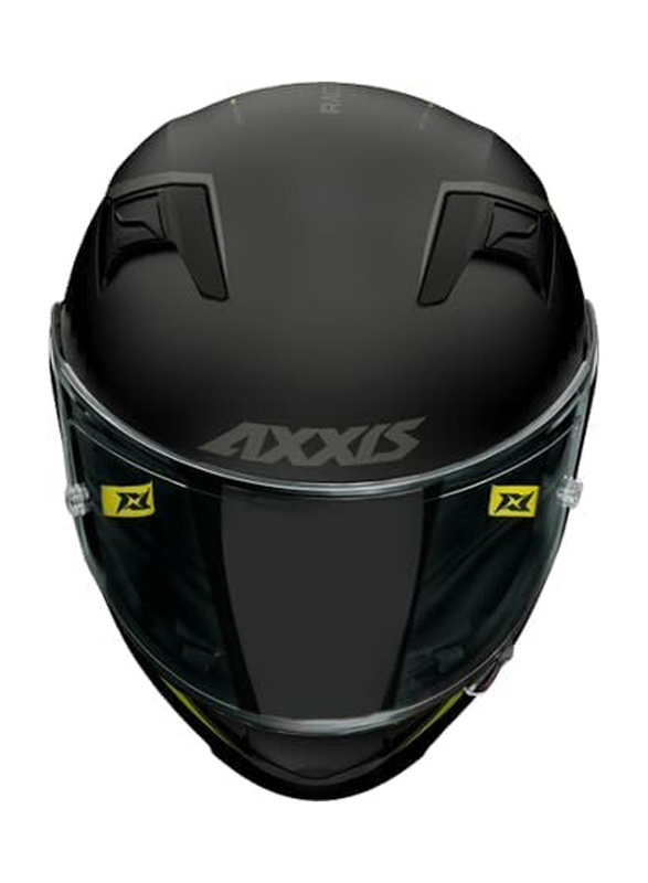 Axxis Racer Gp Sv Fiber Solid B3 Helmet, Medium, Ff103Sv, Matt Black/Fluorescent Yellow