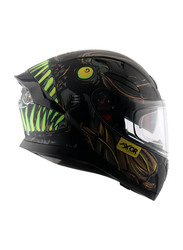 Axor Helmets Apex Seadevil-E Dkgld/Dull Helmet, Large, Black/Gold