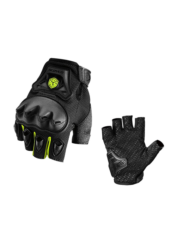 Scoyco Hand Gloves, Medium, MC29D, Green/Black