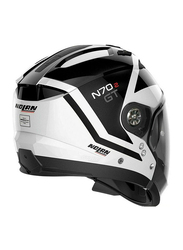 Nolangroup Spa Special N-Com Helmet, N70-2GT, Metal White, Large