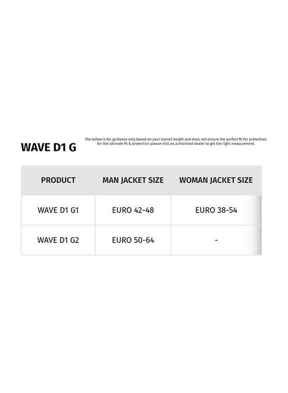 Dainese Wave D1 G1 Back Protector, ‎Black, One Size