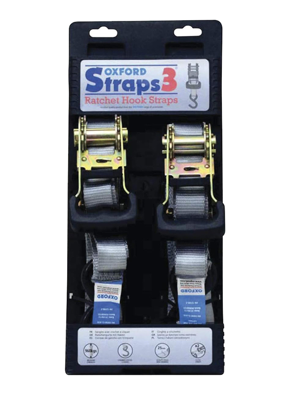 Oxford Ratchet Hook Straps, 25 mm, ‎OX744, Multicolour