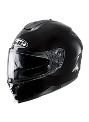 HJC C70 Solid Metal Helmet, X-Large, C70-SOL-MBLK-XL, Black