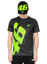 Valentino Rossi VR 46 Monster T-Shirt for Men, L, Grey