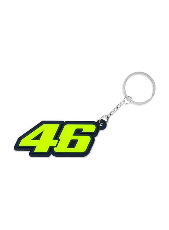 VR46 Valentino Rossi 46 Keychain, Polyvinyl Chloride, One Size, Multicolour
