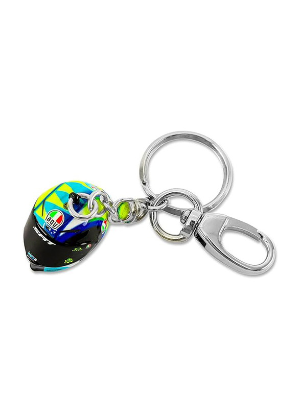 Valentino Rossi Vr46 Sun & Moon Replica Helmet Key Ring, Multicolour