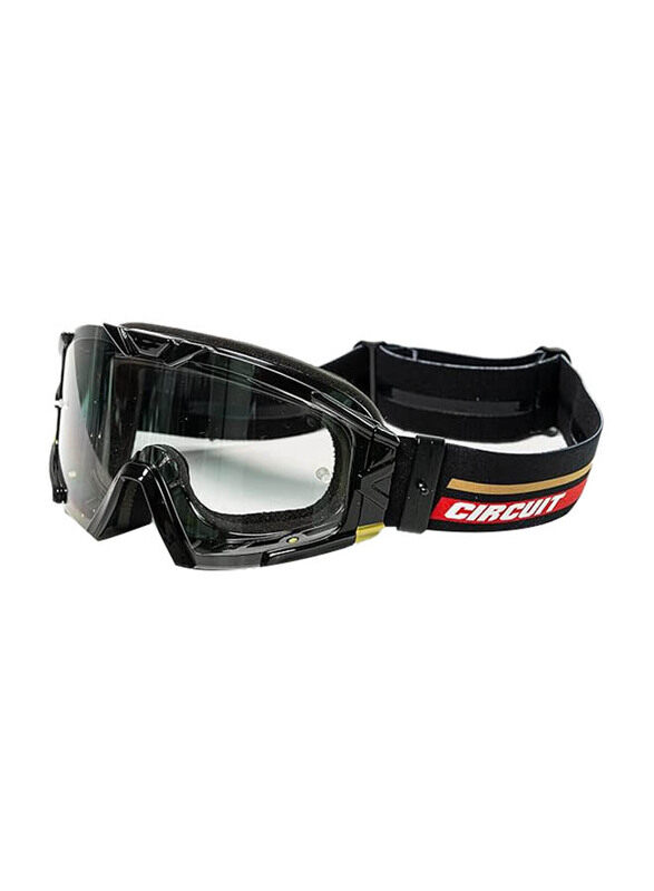 Circuit Crossbril Quantum Motocross Goggles, One Size, Black