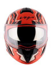 Vega Ryker D/V Elite-E Full Face Helmet, Medium, Orange