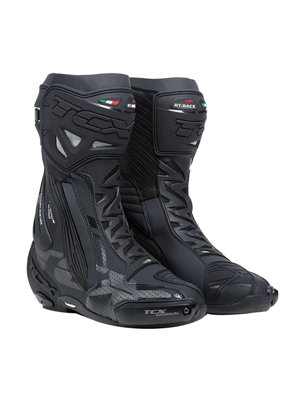 Tcx RT-Race Street Motorcycle Boots, Black, 43 Eu