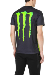 Valentino Rossi VR 46 100% Polyester T-Shirt for Men, M, Grey