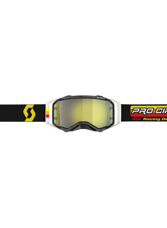 Scott Prospect Pro Circuit Yellow Chrome Works Goggle, Black/White