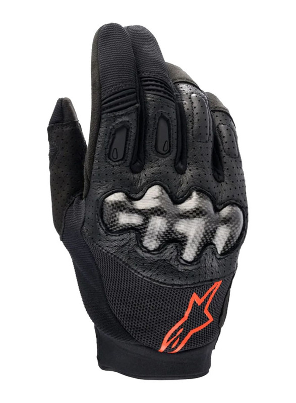 

Alpinestars S.P.A. Megawatt Gloves, Medium, Black/Red Florocent