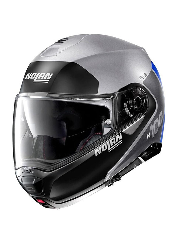 

Nolan Plus Distinctive N-Com 030 Flip-Up Helmet Flat, N100-5, Silver, Small