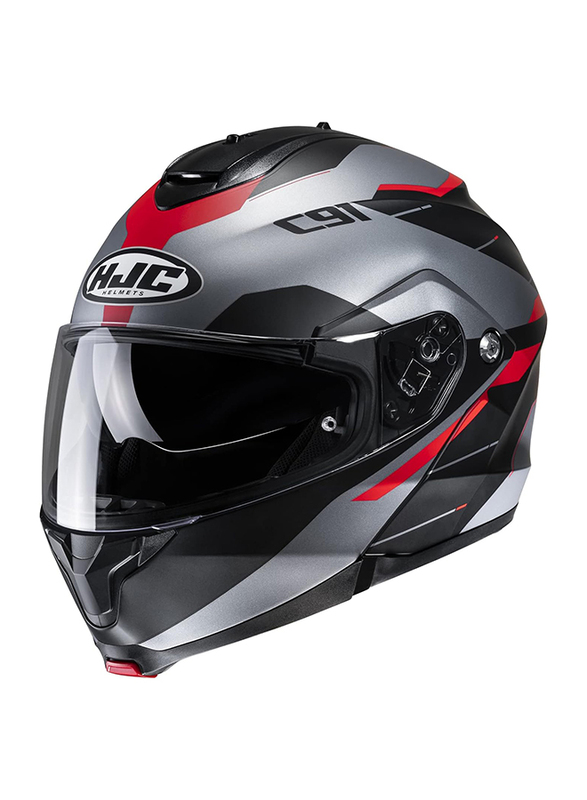 HJC C91 Karan Men's Street Motorcycle Helmet, Large, C91-KAR-MCF1SF-L, Black