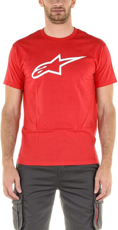 

Alpinestars Ageless Classic Tee Casual T-Shirt for Men, S, Red/White