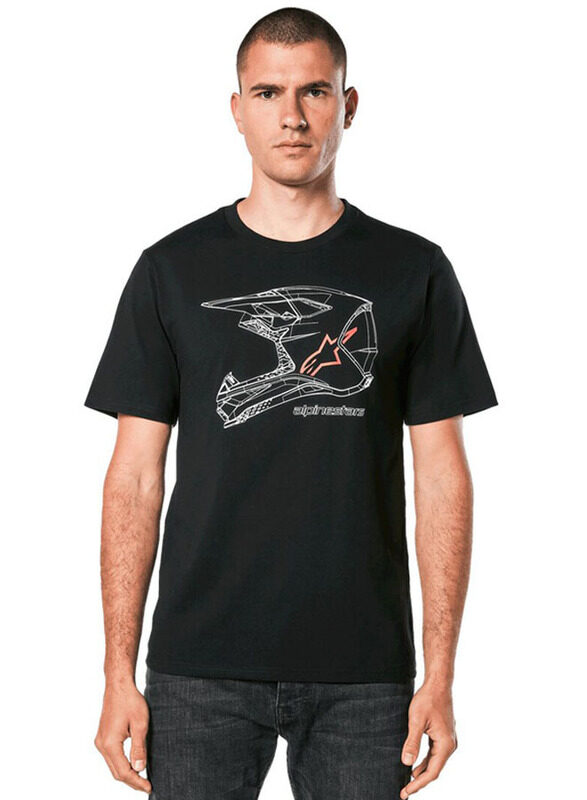 

Alpinestars S.P.A. Mx Helmet T-shirt for Men, Small, Black