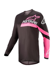 Alpinestars Stella Fluid Chaser Jersey, Medium, Black/Pink Fluo