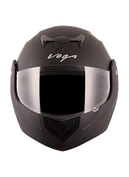 Vega Crux DX Motorcycle Flip-Up Helmet, Medium, Black
