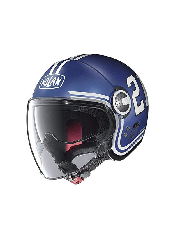 

Nolan N21 Visor Quarterback Flat Imperator Motorcycle Helmet, Medium, Blue/White