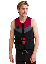 Jobe Neoprene Life Vest for Men, 3XL+, Burgundy Red