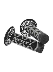 Scott Diamond + Donut Motorcycle Handle Grip Set, Grey/Black