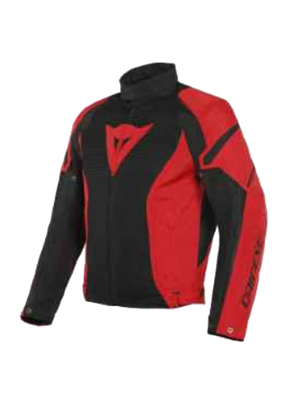 Dainese Air Crono 2 Tex Jacket, Black/Lava Red, Size 48
