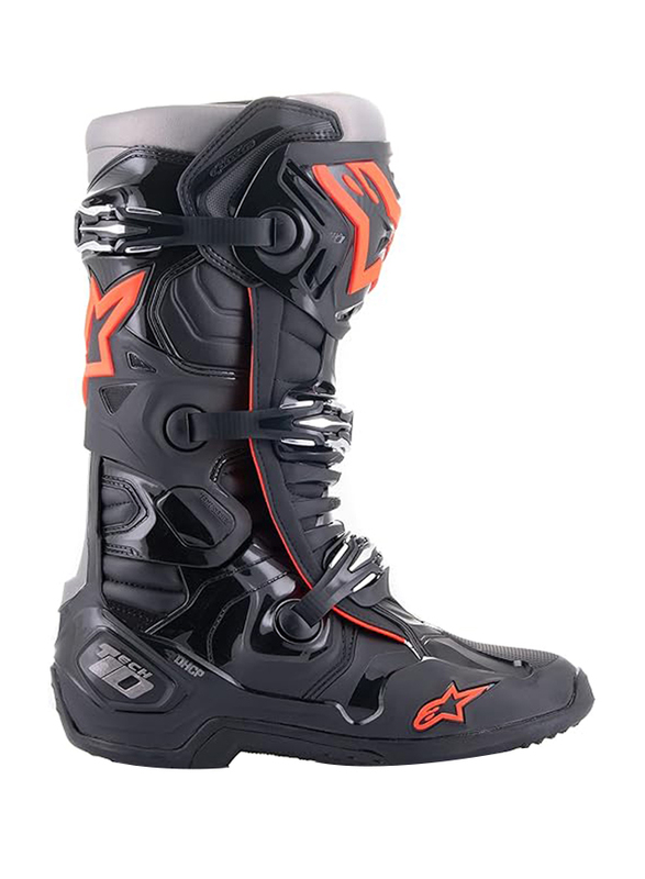 Alpinestars Tech 10 Boots, Size 10, Black/Red, 2010020-1030-10