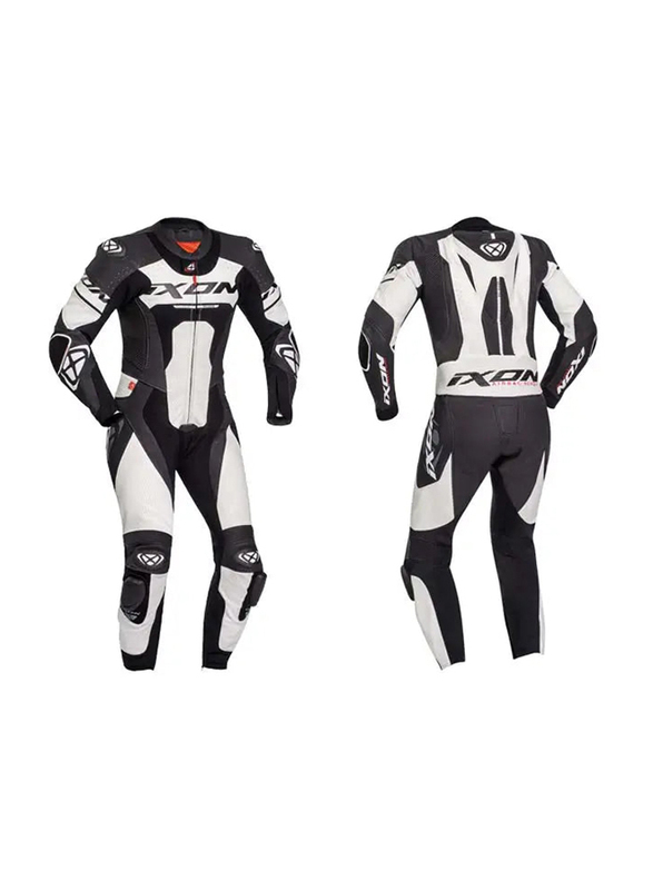 Ixon Jackal Ms Leather Suit, Black/White, Medium