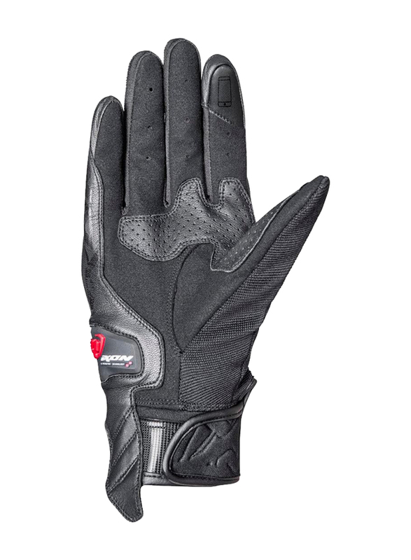Ixon RS Spliter MX Text/Leather Gloves, Medium, 300111055-1001-M, Black