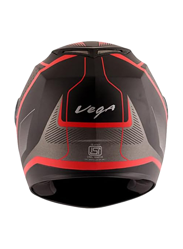 Vega Edge DX Blast-E Full Face Helmet, Small, Black/Red