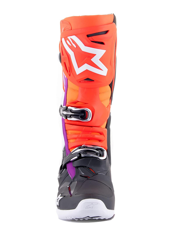 Alpinestars Tech 10 Boots, Size 9, Orange/Black/Red/White, 2010020-1332-9