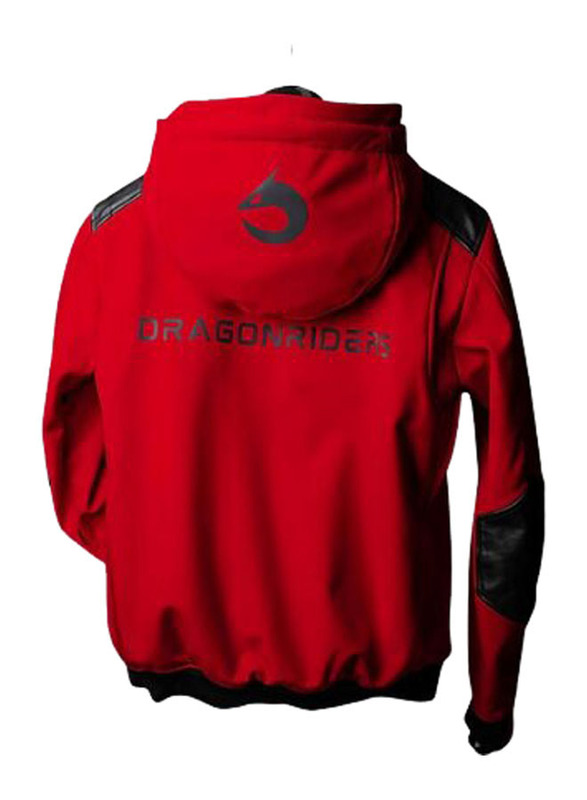 Dragon Riders Flaming Armoured Jacket, X-Small, Red