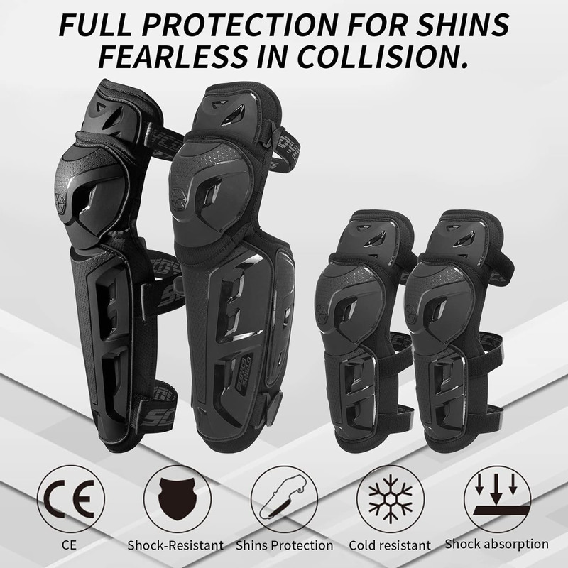 Scoyco Motorcycle Knee & Elbow Guard, K26H26, Black